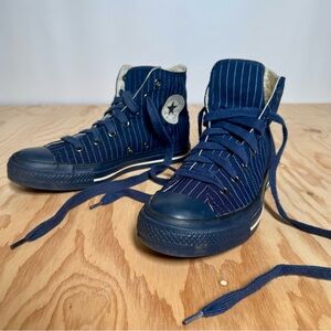 Rᴀʀᴇ Cᴏɴᴠᴇʀsᴇ Cʜᴜᴄᴋ Tᴀʏʟᴏʀ Yᴀɴᴋᴇᴇ Bʟᴜᴇ Pɪɴsᴛʀɪᴘᴇ Uɴɪsᴇx Hɪɢʜ Tᴏᴘs